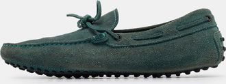 Tod's Tods Green Suede Slip On Loafers