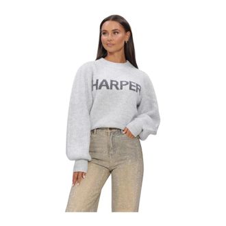 Harper & Yve Lysanne-Ju - Dames - Truien - Grijs - Maat: L Wol