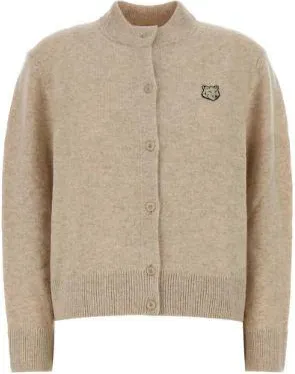 Maison Kitsun&eacute; Maison Kitsune | Fox Head Lambswool High Neck Cardigan - L