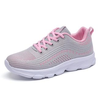 Generic Women Sneakers Lightweight Non-Slip Running Shoes Mesh Breathable Tennis Shoes Orthopedic Trainers Comfortable Wide Fit Trainers Lace Up Low Top Train