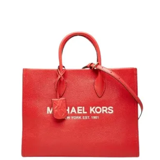 Michael Kors Pre-owned Tote Bags, female, Red, Size: ONE SIZE Pre-owned Mirella EW Leather Tote Bag