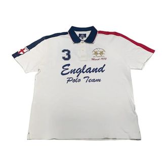 La Martina White Polo Shirt Rmp616Pk