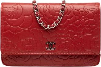Chanel Pre-owned Vintage Cross Body Bag - Dames - Vintage Schoudertas - Rood - ONE Size - Leer - Vintage