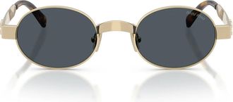 Miu Miu Sunglasses Mub51 S Zvn70 B Pale Gold/Dark Gray Women