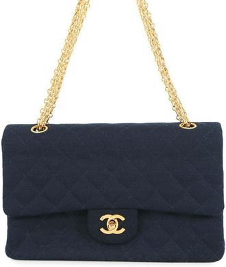 Chanel Tweedehands Middelgrote Classic Jersey Double Flap