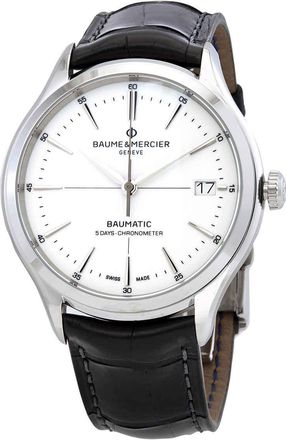 Baume & Mercier Clifton Baumatic Automatic Mens Black Leather Watch 10518