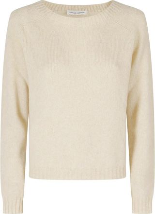 Roberto Collina Girocollo ML - Dames - Ronde hals truien - Beige - M - Truien & Vesten