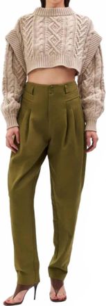 Ronny Kobo Womens Cathy Pants In Military Green