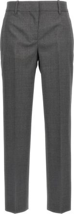 Ermanno Scervino Rechte Broek van Koele Wol - Dames - Straight fit broeken - Grijs - XS - Wol - Broeken