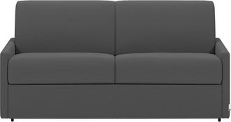 VENTE-UNIQUE.COM Sof&aacute; cama poli&eacute;ster 4 plazas gris 190x223cm