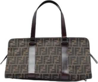 Fendi Pre-owned Canvas Handbag - Dames - Vintage Handtas - Bruin - ONE Size - Leer - Vintage