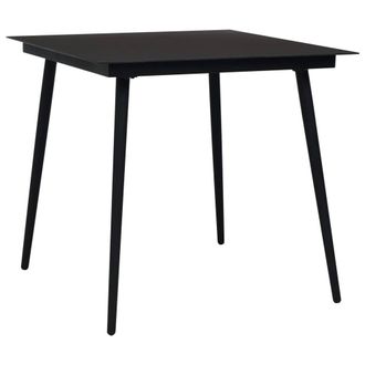 Berkfield Home 5 Piece Garden Dining Set Cotton Rope & Steel Black