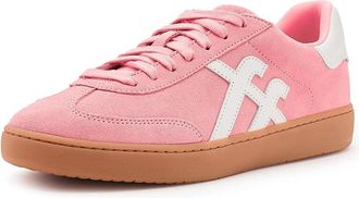FitFlop The Dash T-Toe Leather/Suede Sneakers Womens Shoes Warm Pink/Urban White : 6.5 M (B)