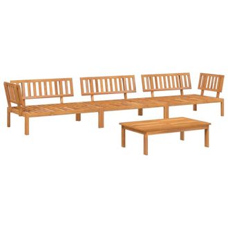 Berkfield Home 4 Piece Garden Pallet Sofa Set Solid Wood Acacia in Brown