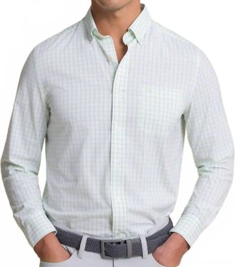 Southern Tide Tradewind Tattersall Coastal Breeze Sport Shirt In Green Ash