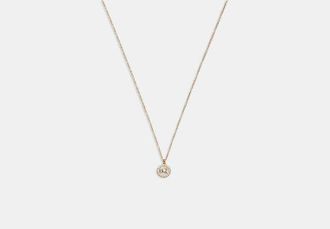 Coach Signature Crystal Pearl Pendant Necklace