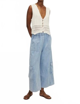 M&eacute;lissa Nepton Briany Crochet Vest In Off White