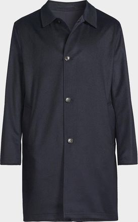 Kiton Men & apos;s Cashmere-Blend Reversible Raincoat