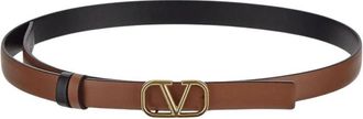 Valentino Garavani Omkeerbare Handtekening Riem - Dames - Riemen - Bruin - 75 CM - Accessoires
