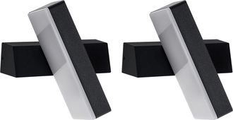 Beliani Conjunto De 2 L&aacute;mparas Led Para Pared De Exterior De Metal Aluminio Moderno Negro Teilan
