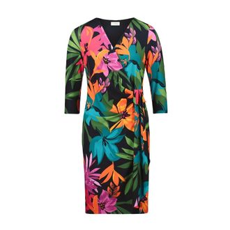 Vera Mont Kleedjes, Dames, Veelkleurig, 3Xl, Jersey Midi Jurk