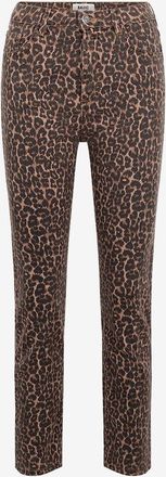 Balzac Paris Gerade verkürzte Jeans mit Leopardenprint Austin