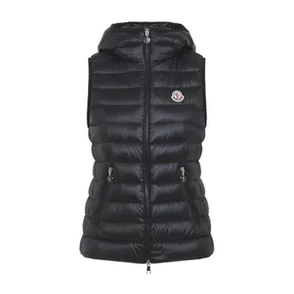 Moncler Vests, female, Black, Size: XS Glygosse Gilet