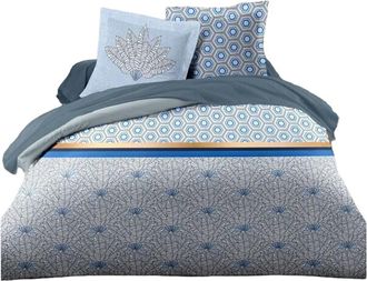 Les Tendances Funda N&oacute;rdica Home Linge Passion Azul Blanco Cama Doble 240 X 260 Cm