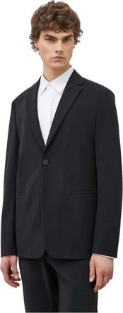 Theory Jassen, Heren, Zwart, L, Leer, Clinton Blazer in Precision Ponte