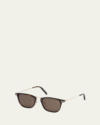 Tom Ford Mens Beau Metal and Plastic Sunglasses