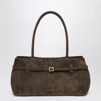 Manu Atelier Le Cambon East West Tobacco Suede Bag