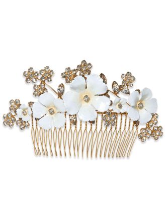 Jennifer Behr Marveille hair comb - women - Steel/Swarovski Crystal - One Size - Gold