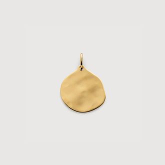 Monica Vinader Gold Siren Muse Round Pendant