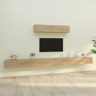 vidaXL Vidaxl - Set De Muebles Para Tv 6 Pzas Madera Contrachapada Roble Sonoma