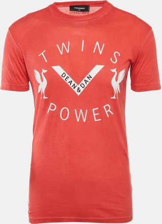 Dsquared2 Red Jersey Twin Power T-Shirt