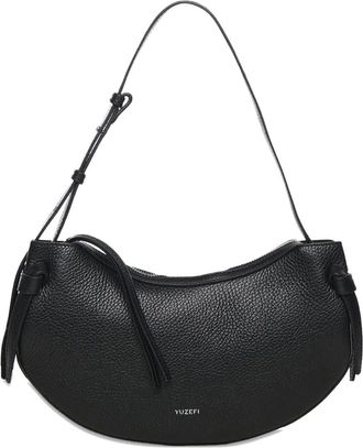 Yuzefi grain-leather shoulder bag - Zwart