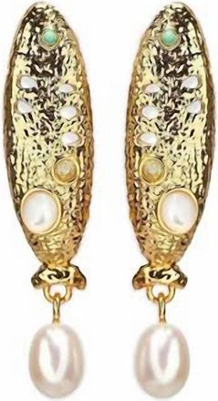 Lizzie Fortunato Womens Sardina Earrings In Gold
