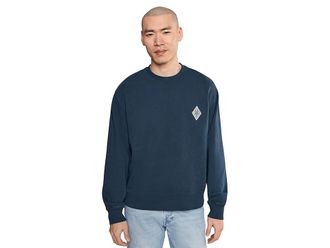 Joe's Embroidery Chest Patch Sweatshirt Mens Sweatshirt Dress Blue : LG
