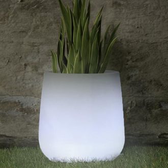 Monacis Jarr&oacute;n Luminoso De Dise&ntilde;o Moderno, &Oslash;53 H55, En Pol&iacute;mero Resistente Con Led Azul Para Interiores Y Exteriores - Hecho En Italia - Monacis