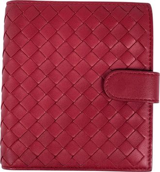 Bottega Veneta Red Color Leather Wallet (Bi-Fold) (Pre-Owned)