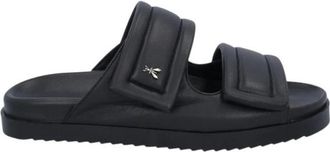 Patrizia Pepe Leather Slide - Dames - Sandalen - Zwart - 36 EU - Leer - Schoenen
