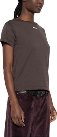 Pinko Pinko, Tops, Dames, Bruin, XS, Katoen, Basico T-shirt
