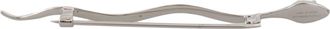 Dolce & Gabbana Silver Brass Crystal Spilla Serpente Mens Brooch Pin Accessory