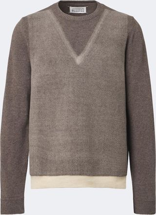 Maison Margiela Pullover in lana vergine con stampa