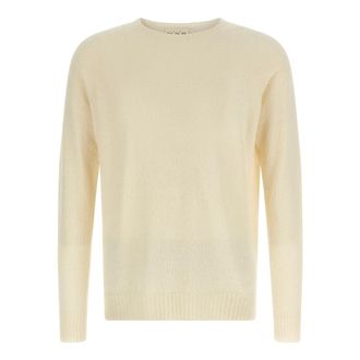 Maryya Spongy-effect Cotton Blend Jumper - male - MARYYA - Round-neck Knitwear - Beige - 2XL - Knitwear