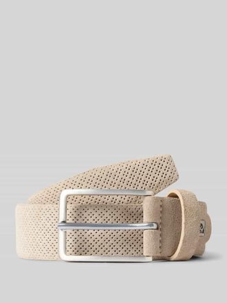 Pierre Cardin G&uuml;rtel aus echtem Leder in Suede-Optik in Sand, Gr&ouml;&szlig;e 100