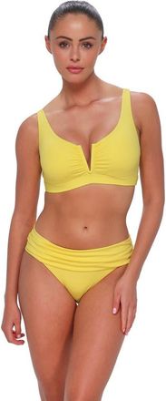 Sunsets Vienna V-Wire Bikini Swimsuit Top - D Cup in Pineapple Crepe at Nordstrom, Size 40