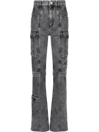 Isabel Marant Vokayo cargo straight-leg jeans - Grey