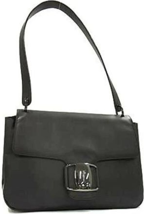 Ferragamo Pre-owned Shoulder Bags, female, Black, Size: ONE SIZE Pre-owned Plastic Shoulder Bag