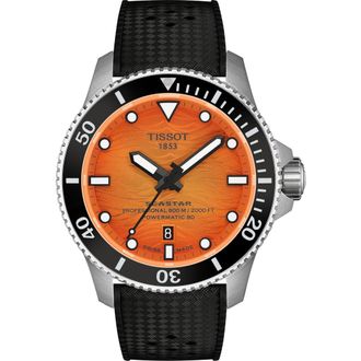 Tissot Seastar 2000 Professional Powermatic 80 Watch, 44mm in Orange at Nordstrom
